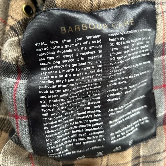 Barbour kids Navy Beaufort Jacket - Picture 3 of 4